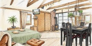 Реконструкция мансардной Loft-студии